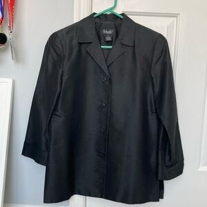 Black silk blazer